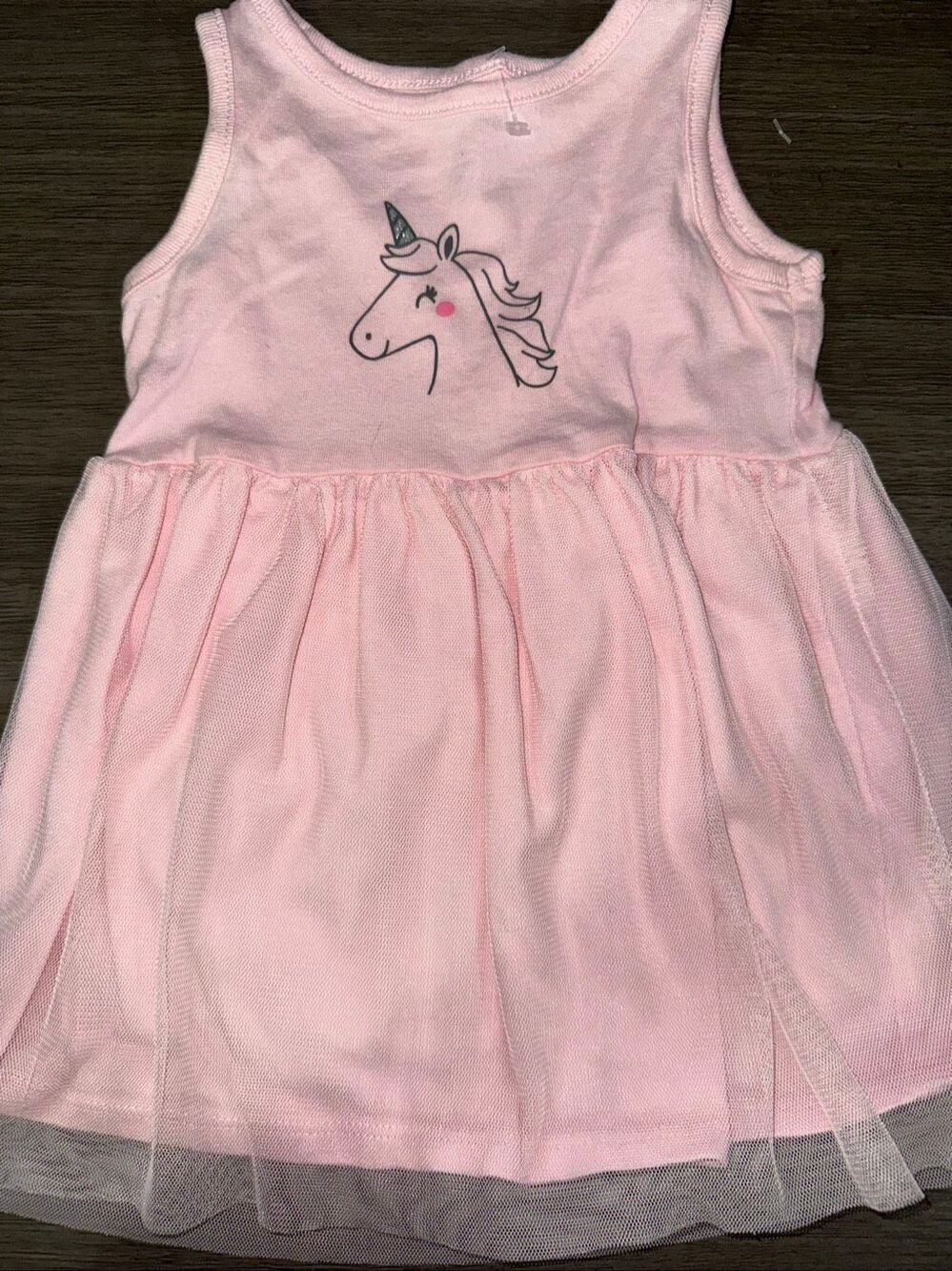 💕 Carter’s Pink Unicorn Tulle Dress 6 Months Baby Girl Party Dress